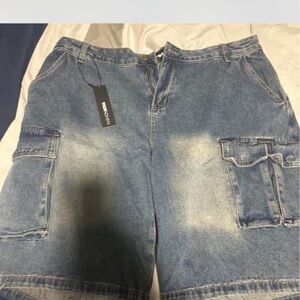 Fashion Nova Blue Cargo Shorts